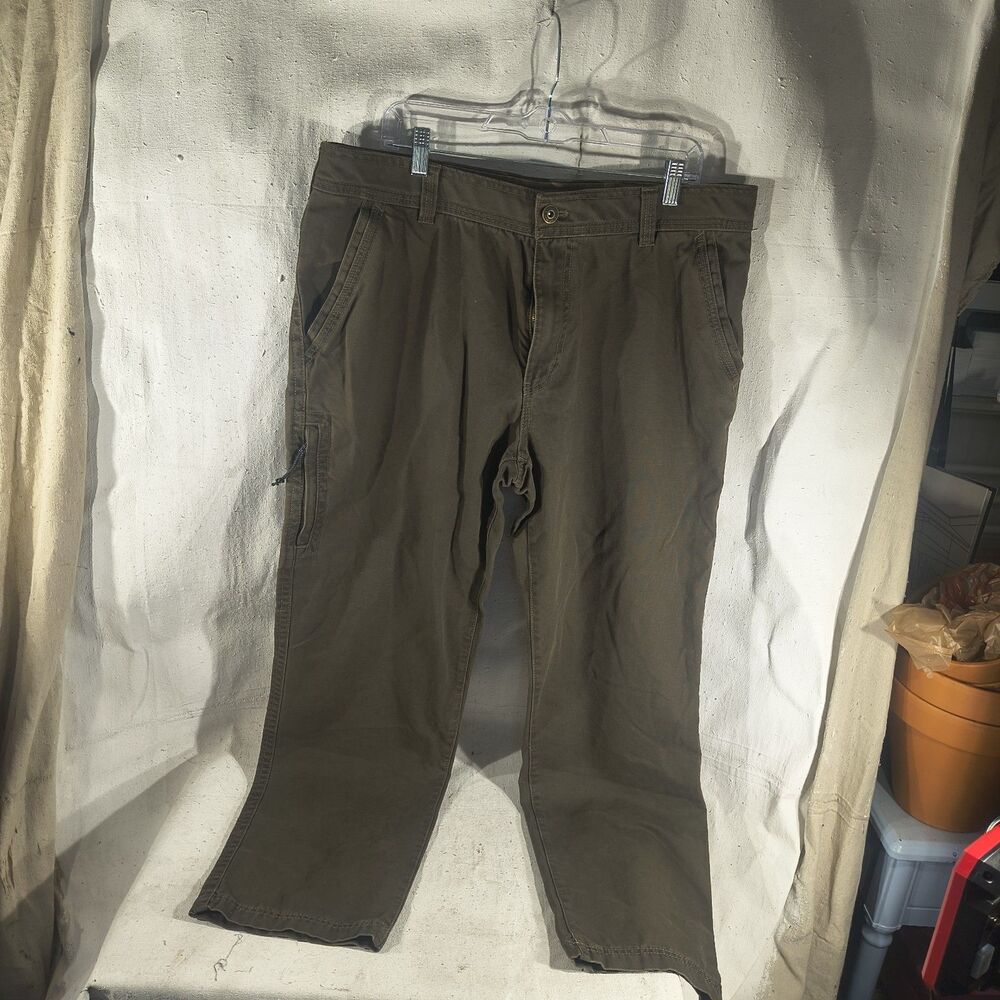 Men's Moleskin Olive Green Work pants Size 38 X 32 Bass  & Co